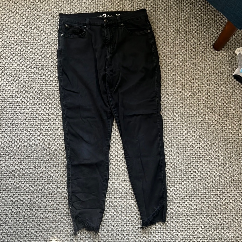 7 for all mankind soft black denim